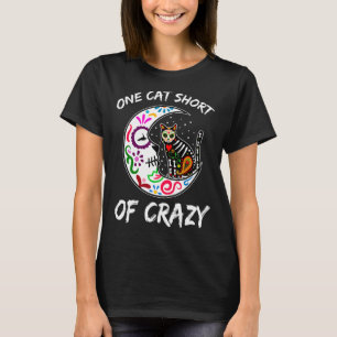 Eine Katze Kurz von Crazy Sugar Skull Moon und Kit T-Shirt