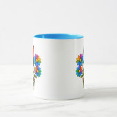 Eine Katze mit Blumen Tasse (Zentrum)