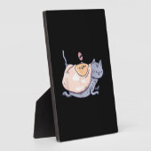 Eine Katze mit Eiern für Cat Lovers Gift Fotoplatte (Seite)