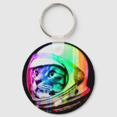 Eine Katze mit einem Astronautentraum Schlüsselanhänger (Vorderseite)