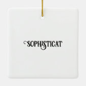 Eine Katze mit einem Monokel VII Keramikornament (Rückseite)