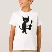 Eine Katze mit einer Gitarre T-Shirt (Vorderseite)