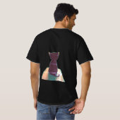 Eine Katze mit hinten T-Shirt (Schwarz voll)