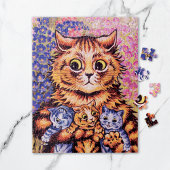 Eine Katze mit Kittens Louis Wain Puzzle