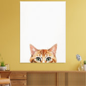 eine Katze mit weißem Hintergrund Leinwanddruck (Insitu (Wohnzimmer))