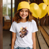 Eine Katze namens Mocha - Wasserfarbstil T-Shirt