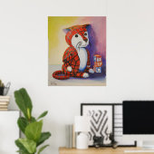 Eine Katze Poster (Heimbüro)