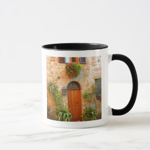 Eine Katze sucht den Eingang zum Haus in Pienza, I Tasse