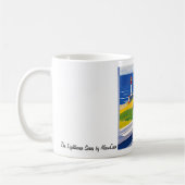 Eine Katze und ein Leuchtturm Tasse (Links)