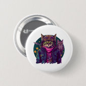 Eine Katze und eine Eule Button (Vorne & Hinten)