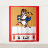 Eine Katze Wandteppich (Vorderseite)