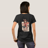 Eine Katze weg von Crazy Funny Funny Cats Mama Hoa T-Shirt (Schwarz voll)