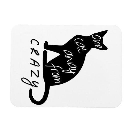 Eine Katze weg von CRAZY Magnet (Horizontal)