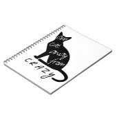 Eine Katze weg von VERRÜCKTEM Notizblock (Linke Seite)