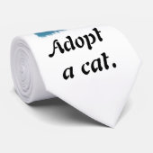 Eine Katze-Werbeaktion-Krawatte adoptiert Krawatte (Gerollt)