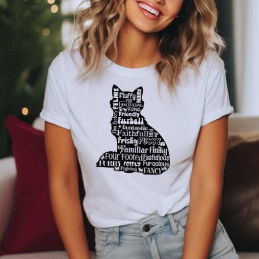 Eine Katze Worte T-Shirt
