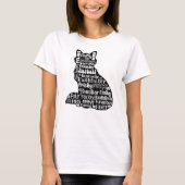 Eine Katze Worte T-Shirt (Vorderseite)