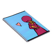 Eine Katzen-Lieben, die Comic umarmen Notizblock (Rechte Seite)