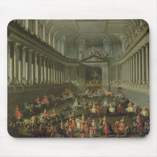 Eine Kavalkade in der Winter-Reitschule Mousepad (Vorne)