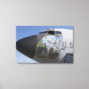 Eine KC-135 Stratotankerdisplaying patriotische Leinwanddruck