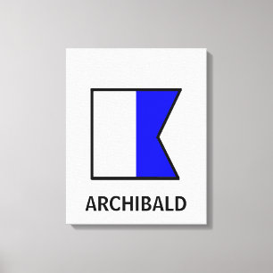 Eine Kennzeichnung mit Familienname Leinwanddruck