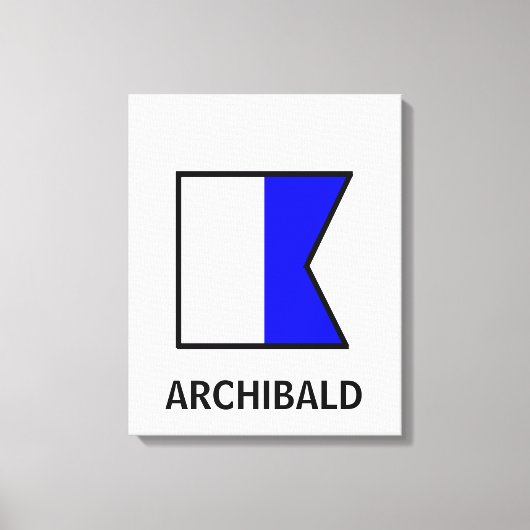 Eine Kennzeichnung mit Familienname Leinwanddruck (Vorderseite)