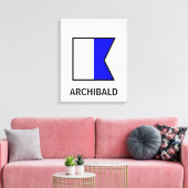 Eine Kennzeichnung mit Familienname Leinwanddruck (Insitu (Wohnzimmer))