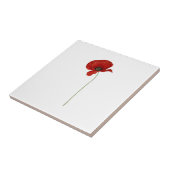 Eine Keramik aus rotem Mohn Fliese (Seite)