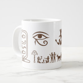 Eine Keramiktasse mit einem altägyptischen Design Jumbo-Tasse