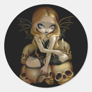 "Eine Kerze im Dunkeln"-Aufkleber Runder Aufkleber