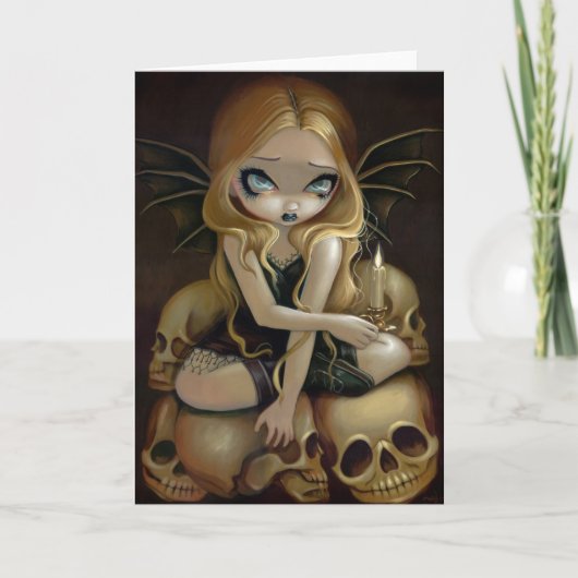 "Eine Kerze im Dunkeln" Grußkarte Karte (Vorderseite)