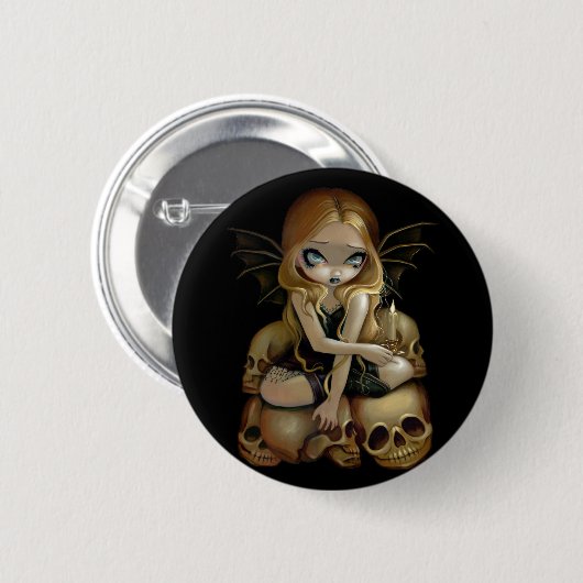 "Eine Kerze im dunklen" Knopf Button (Vorne & Hinten)