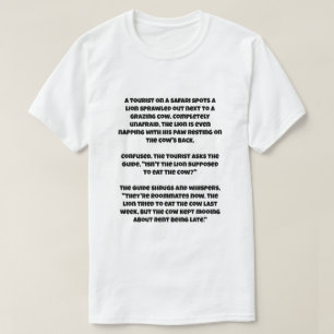 Eine KI witzelt über einen Löwen und eine Kuh T-Shirt