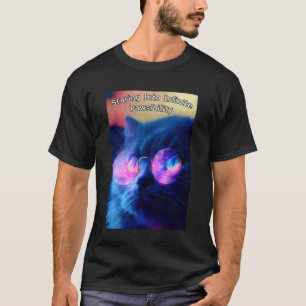 Eine Kiity-Katze starrt in unendliche Pfotlichkeit T-Shirt