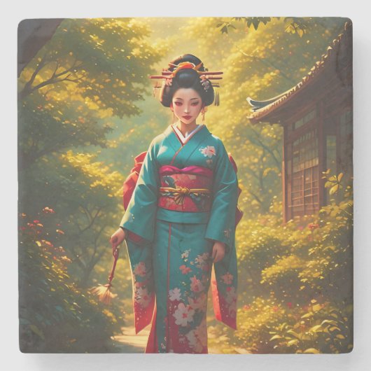 Eine Kimono-Strahlung Steinuntersetzer (Vorderseite)
