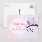 Eine Kinderdusche Lila Danke Postcard Postkarte (Vorne/Hinten)