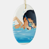 Eine Kinderschwimmen Keramik Ornament (Rechts)