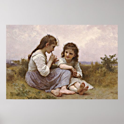 Eine Kindheitsidylle, feine Kunstmalerei, Poster (Vorne)