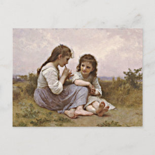 Eine Kindheitsidylle-Kunstwerk Postkarte