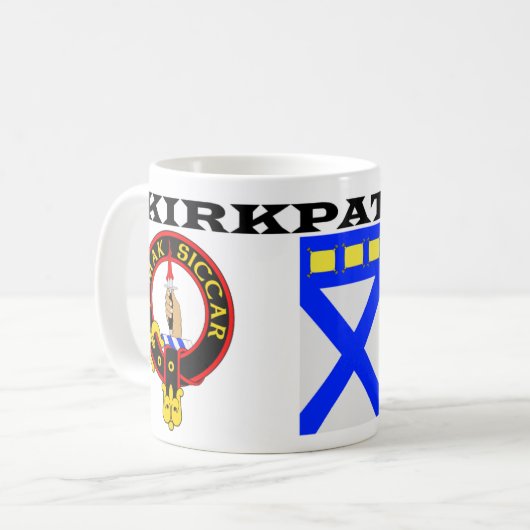 Eine Kirkpatrick-Tasse mit roten Abzeichen Kaffeetasse (Vorderseite Links)