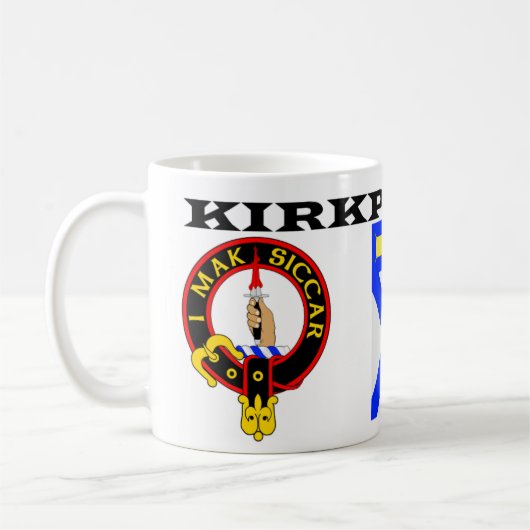 Eine Kirkpatrick-Tasse mit roten Abzeichen Kaffeetasse (Links)