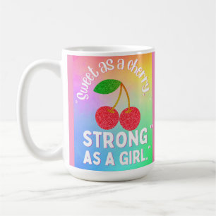Eine Kirsche süßen Kaffeetasse
