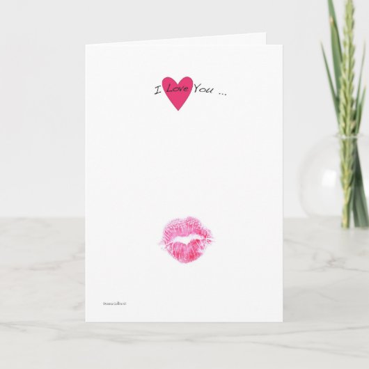 Eine Kiss Valentine Card Feiertagskarte (Vorderseite)