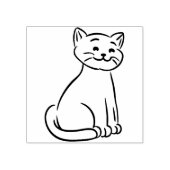 Eine kitschige Katze Wood Art Briefmarke Gummistempel (Prägung)
