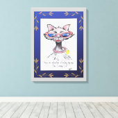 Eine klassische Cat Fun Leinwand Print (Insitu (Holzboden))