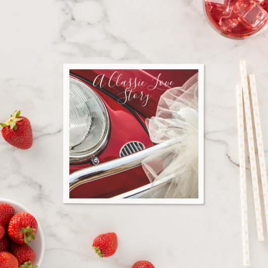 Eine klassische Liebe in Rot-Weiß Serviette (Beispiel)
