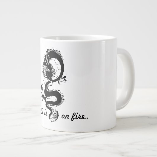Eine klassische Tasse mit Drachen (Vorderseite Rechts)