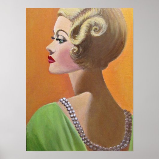 Eine klassische Vintage Dame Poster (Vorne)