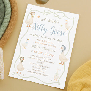 Eine kleine alberne Gans-Baby-Party Einladung