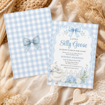 Eine kleine alberne Gans Blue Cottagecore Baby Sho